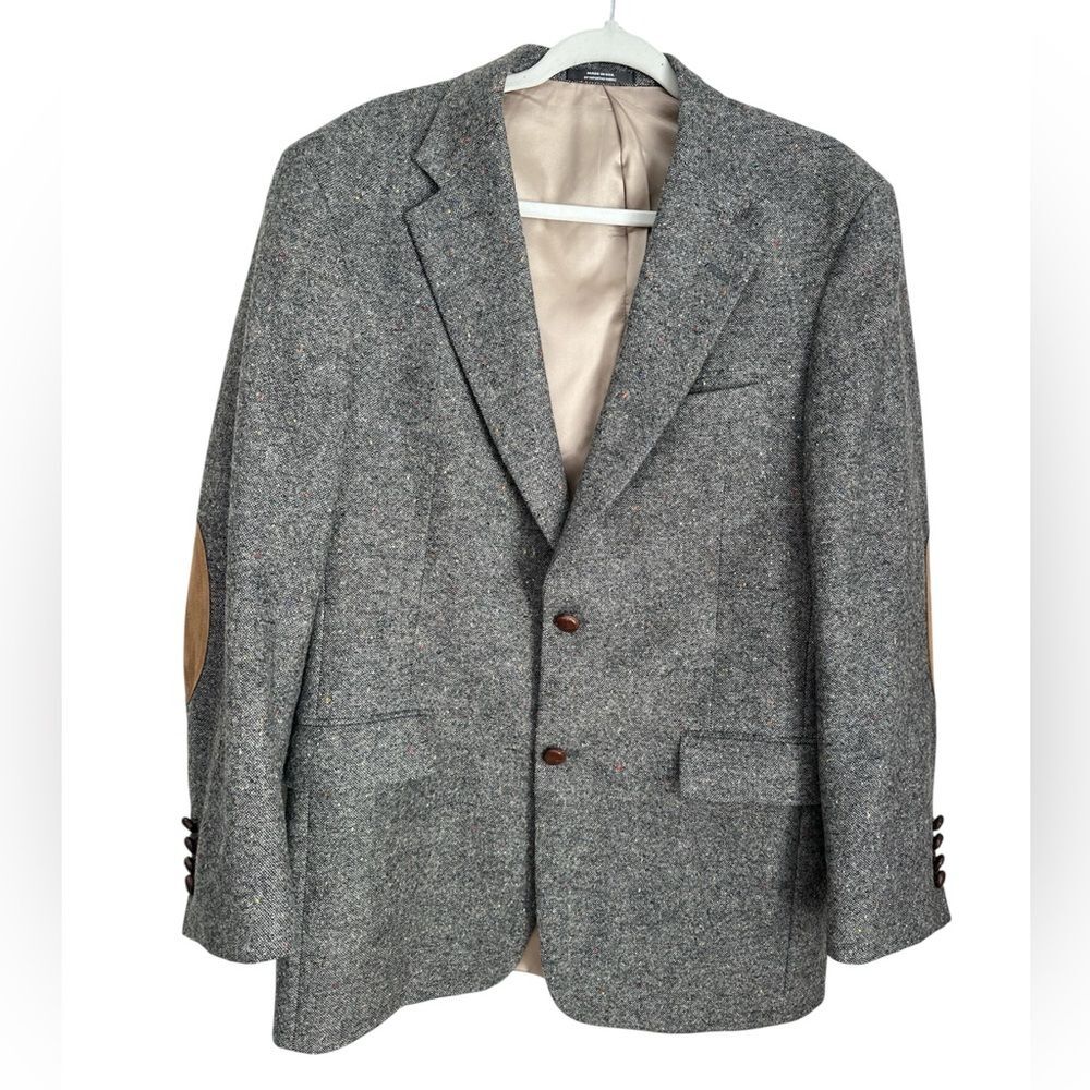 Austin Reed Vintage Tweed Blazer 40R – Elbow Patches – Made in USA